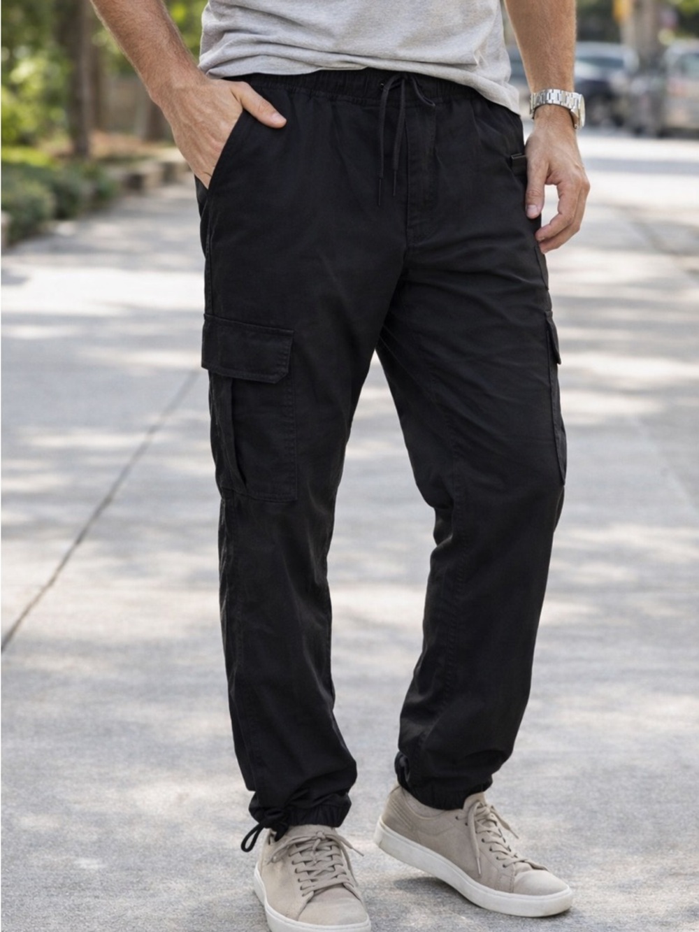 Democracy Men's Dark Cargo Pants